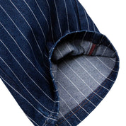 Commons Pinstripe Conductor Denim Pant Midnight Blue - Common Hype