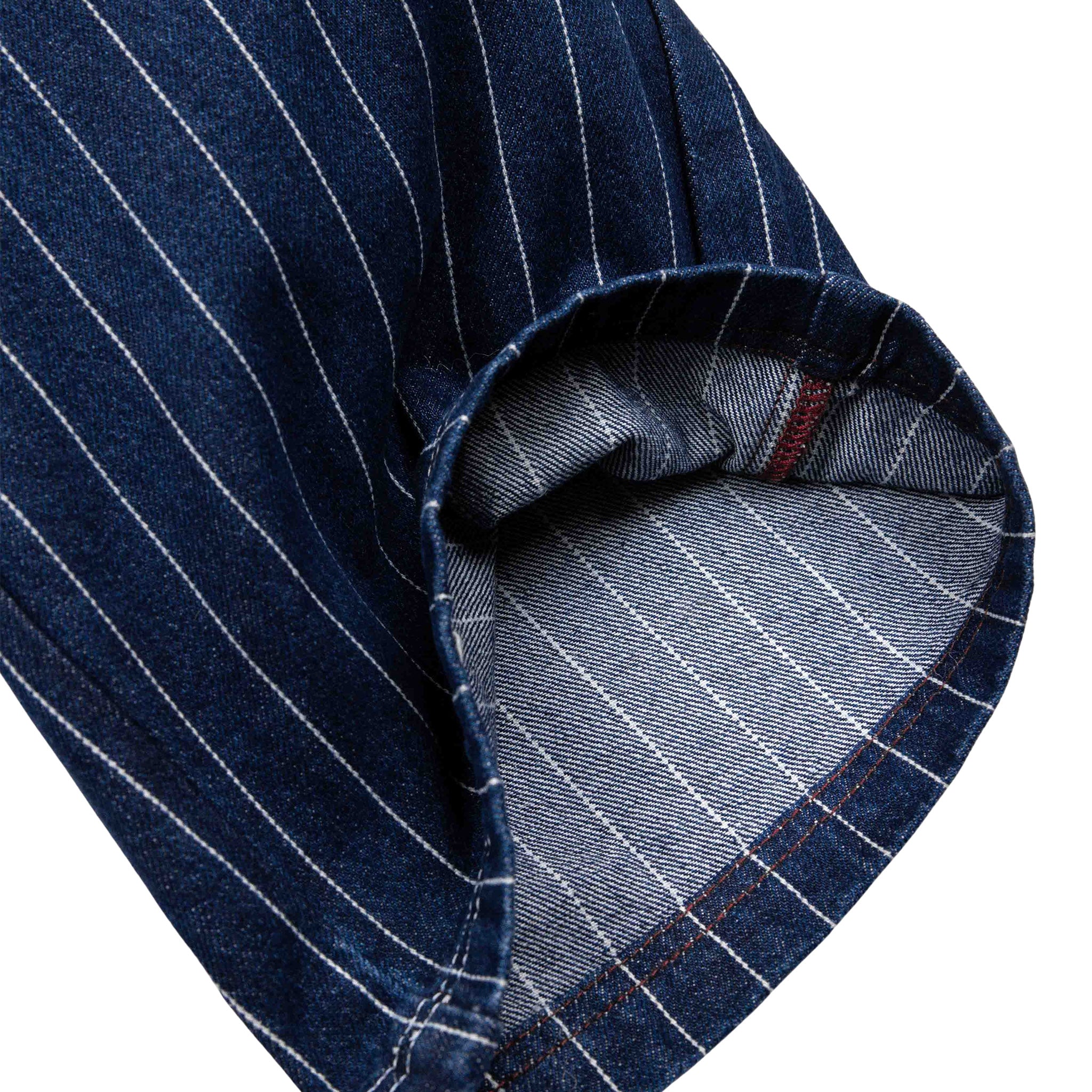 Commons Pinstripe Conductor Denim Pant Midnight Blue - Common Hype