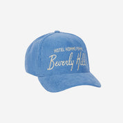 Homme Femme Hotel Corduroy Hat Blue