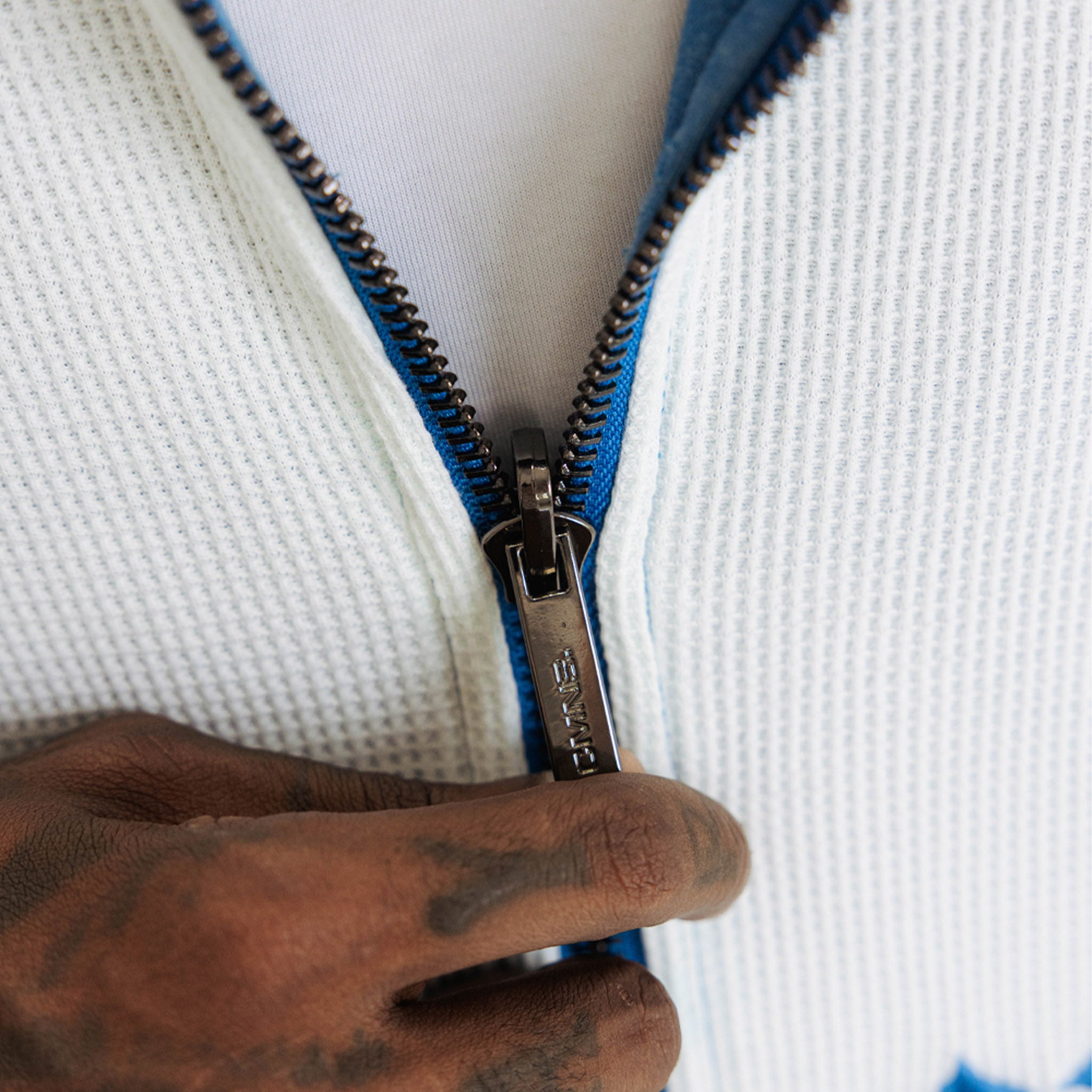 Commons Reversible Thermal Zip Up Faded Blue
