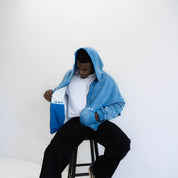 Commons Reversible Thermal Zip Up Faded Blue