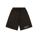 Boredom Kills Lounge Plaid Track Shorts Black