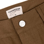 Commons Double Knee Canvas Short Brown - Common Hype