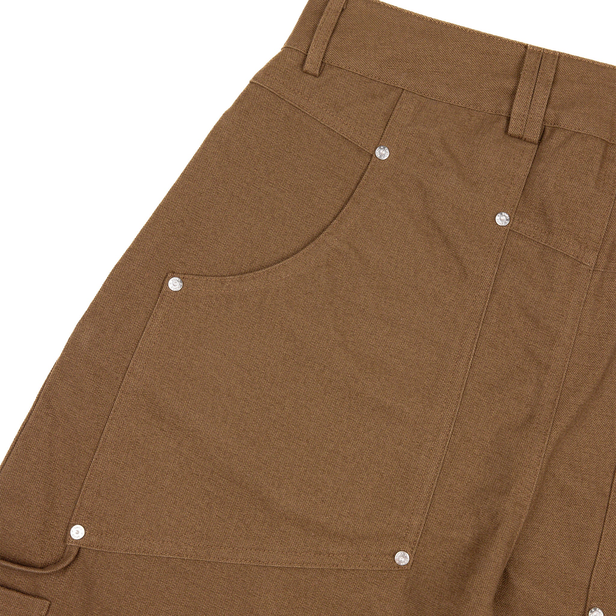 Commons Double Knee Canvas Short Brown - Common Hype