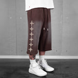 Commons Pearled Star Sweatshort Vintage Brown