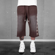 Commons Pearled Star Sweatshort Vintage Brown