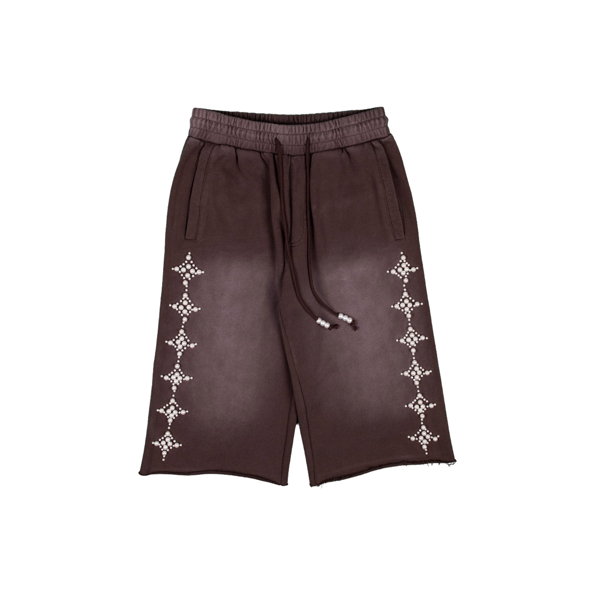 Commons Pearled Star Sweatshort Vintage Brown
