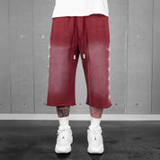 Commons Pearled Star Sweatshort Burgundy