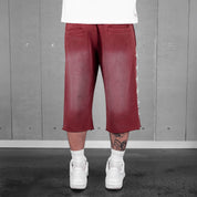 Commons Pearled Star Sweatshort Burgundy