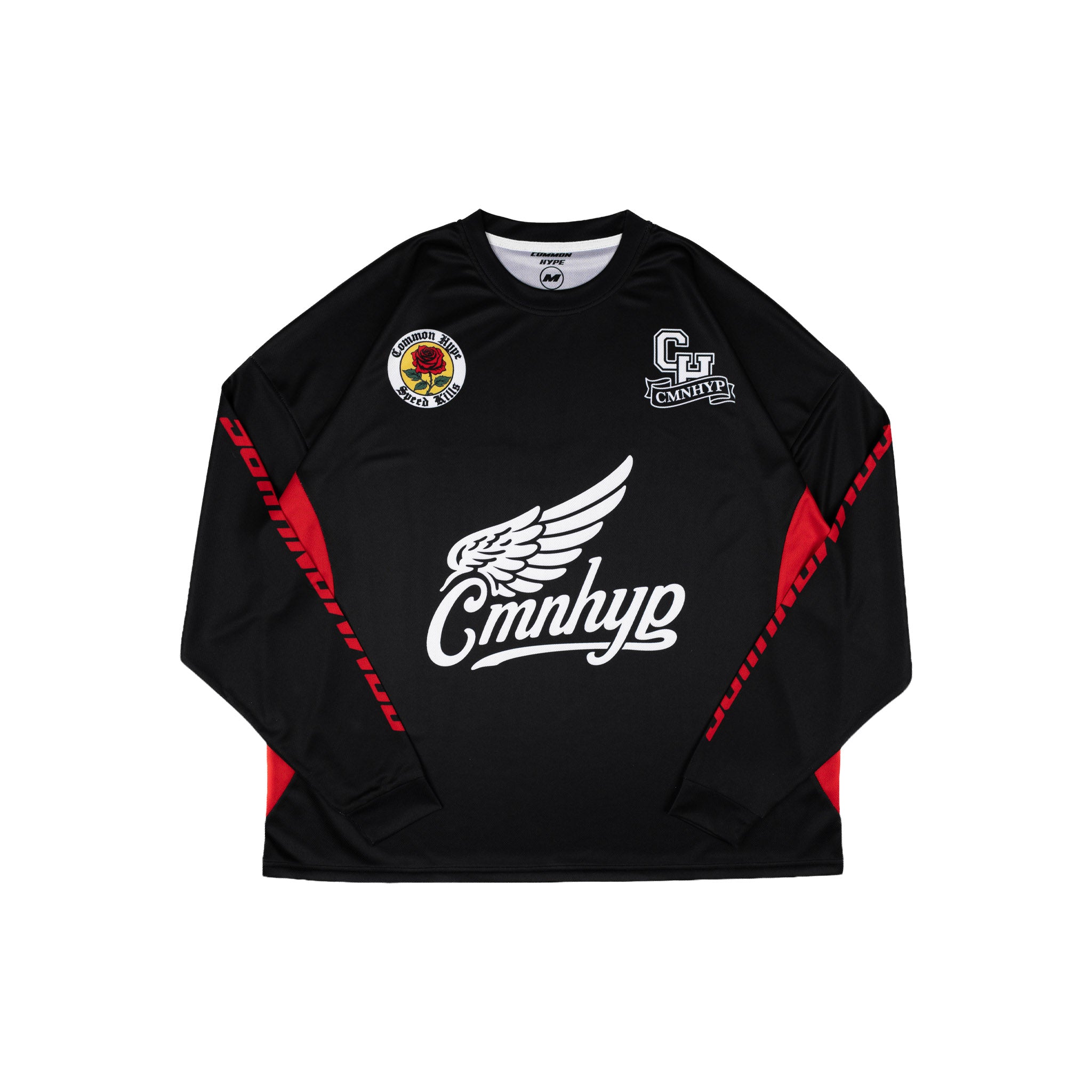 Common Hype Speed Kills Long Sleeve Racing Jersey Black - Common Hype