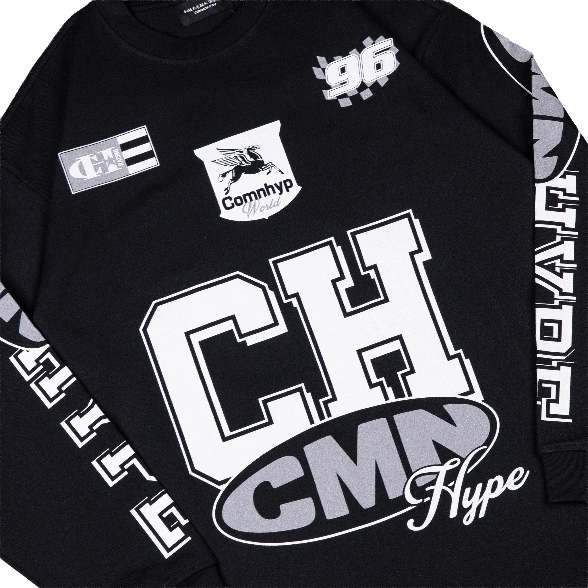 Common Hype Motorsport Long Sleeve Tee Black