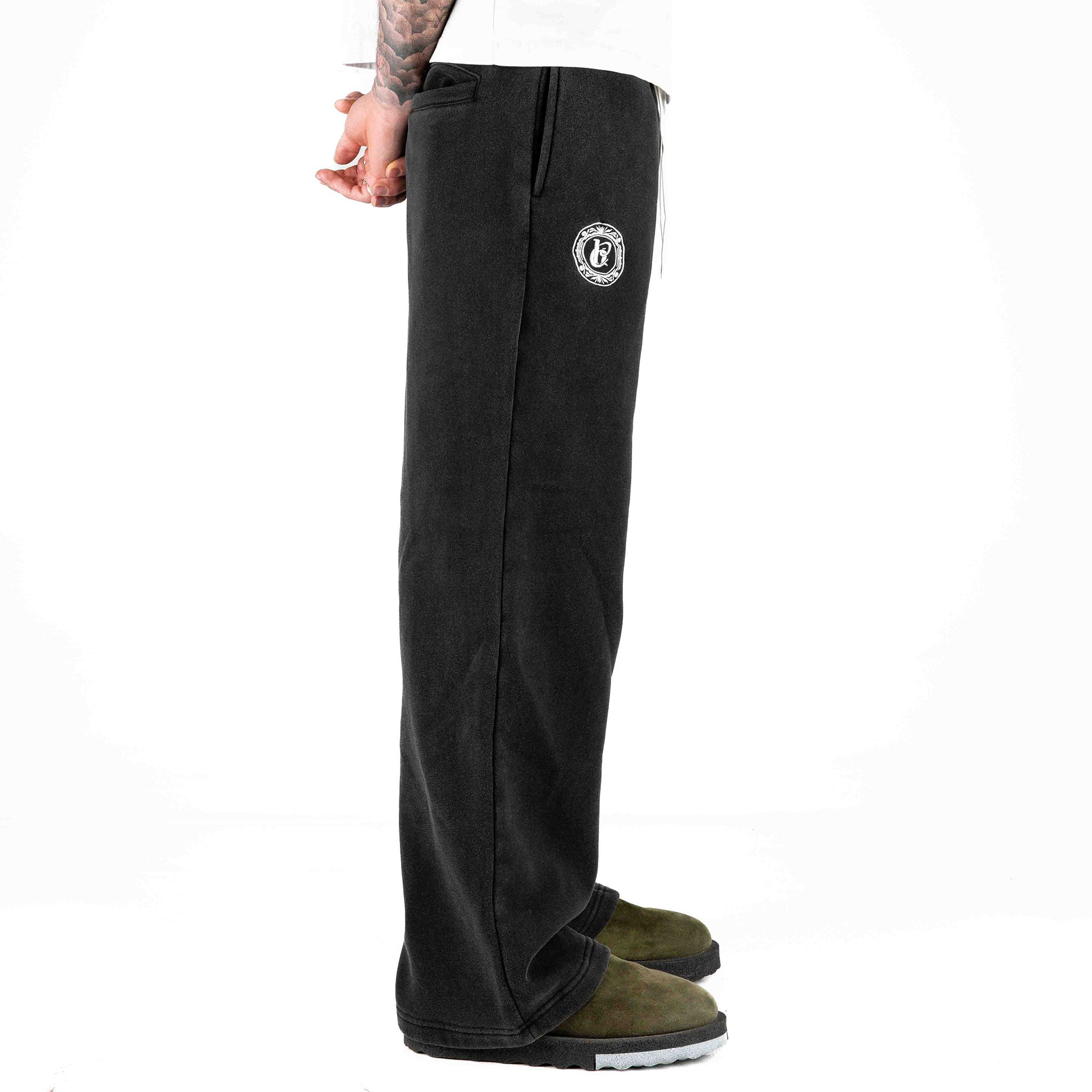 Common Hype C Logo Washed Sweatpants Black