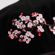 Common Hype Cherry Blossom Rhinestone Hat Black