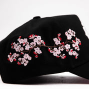 Common Hype Cherry Blossom Rhinestone Hat Black