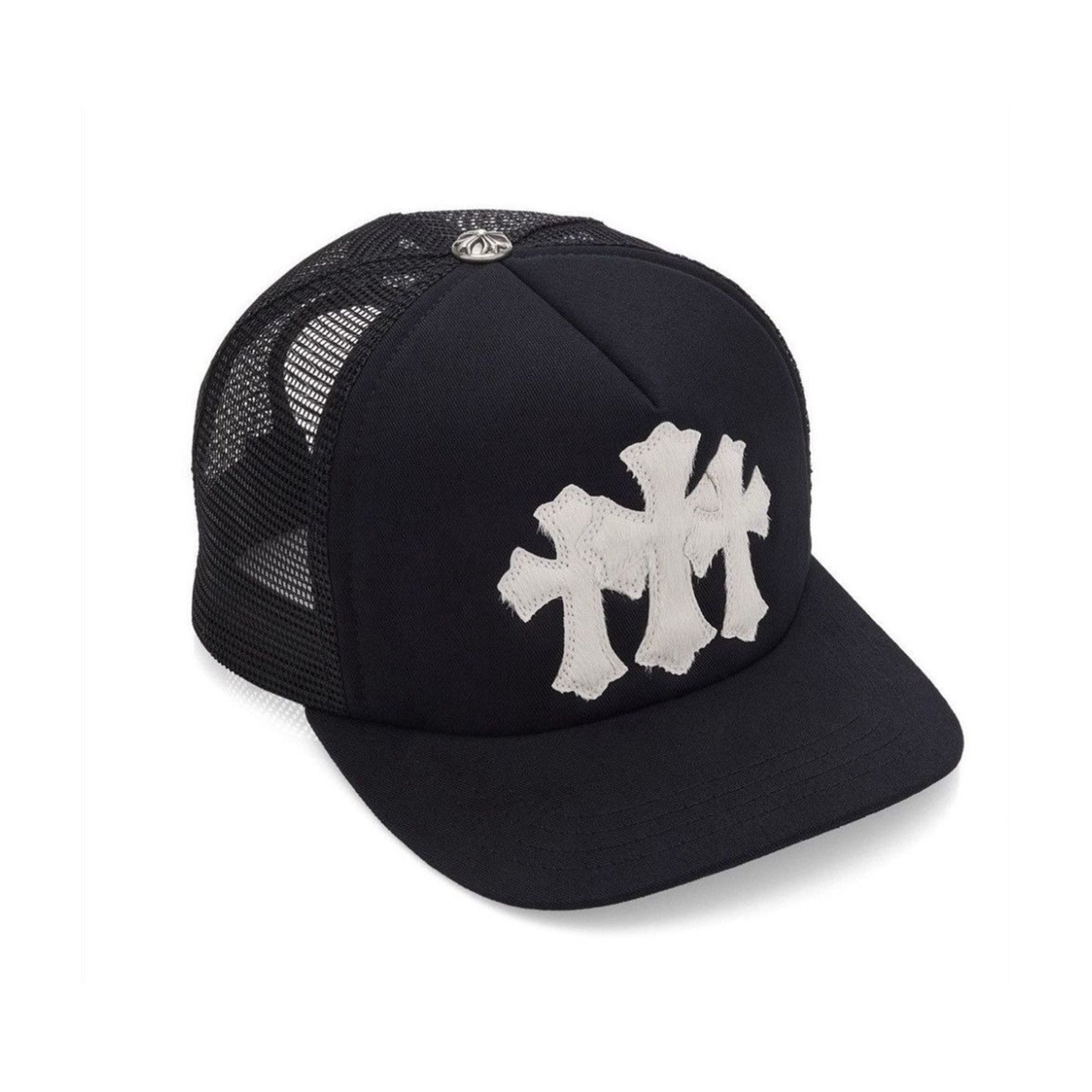 Chrome Hearts Calf Hair Cemetery Cross Trucker Hat