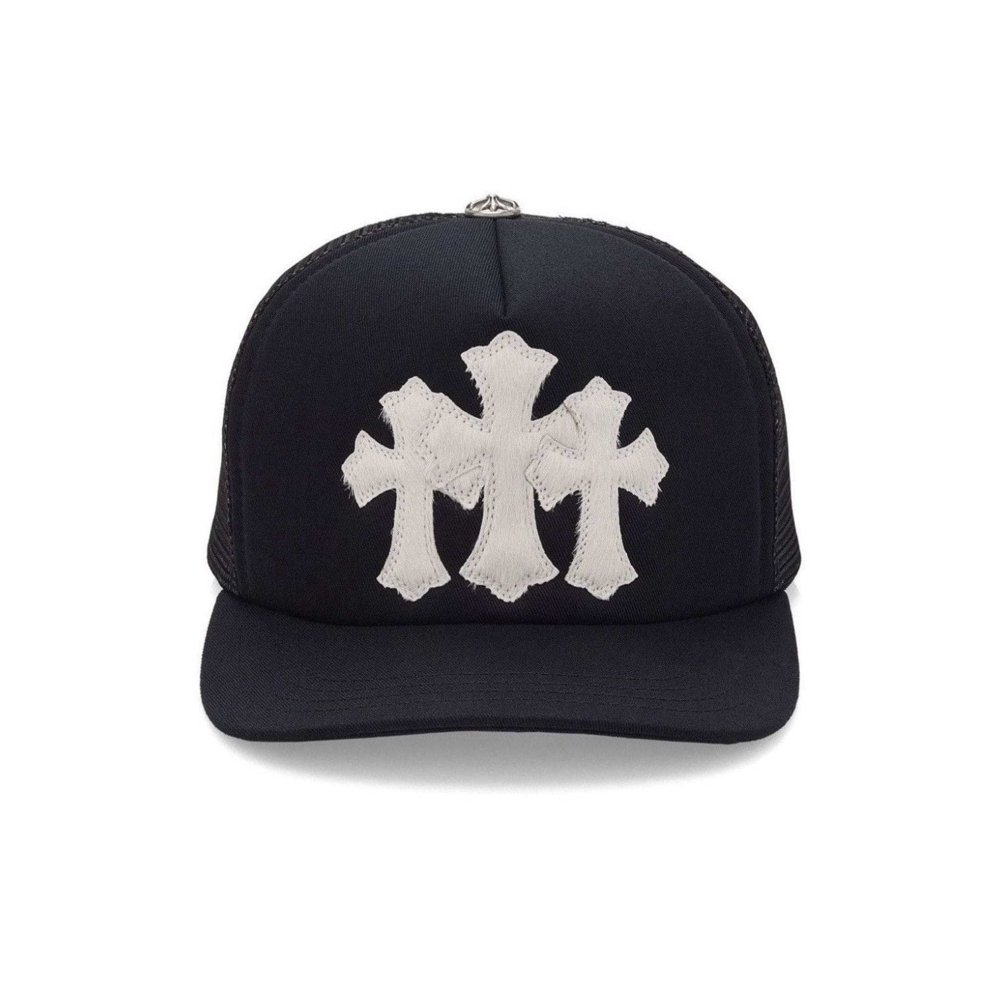 Chrome Hearts Calf Hair Cemetery Cross Trucker Hat