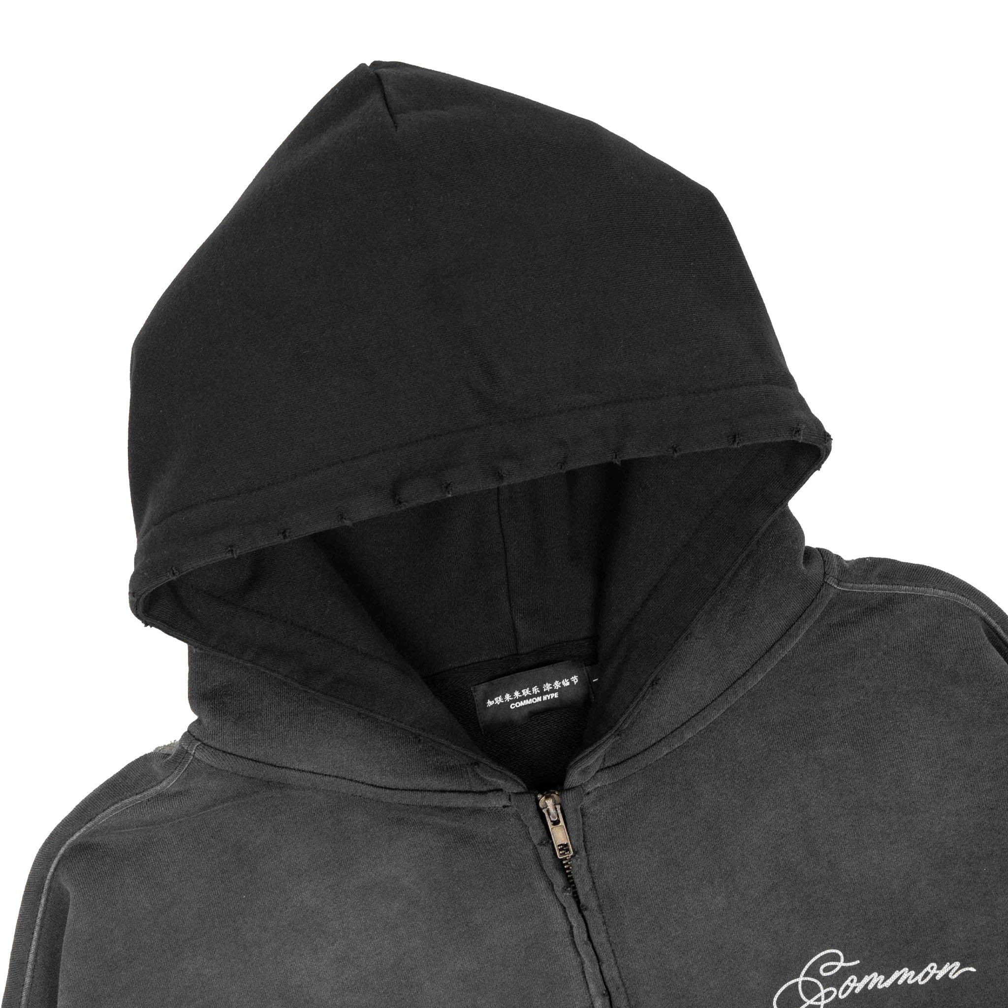 Common Hype Chain Zip Up Hoodie Black - Common Hype