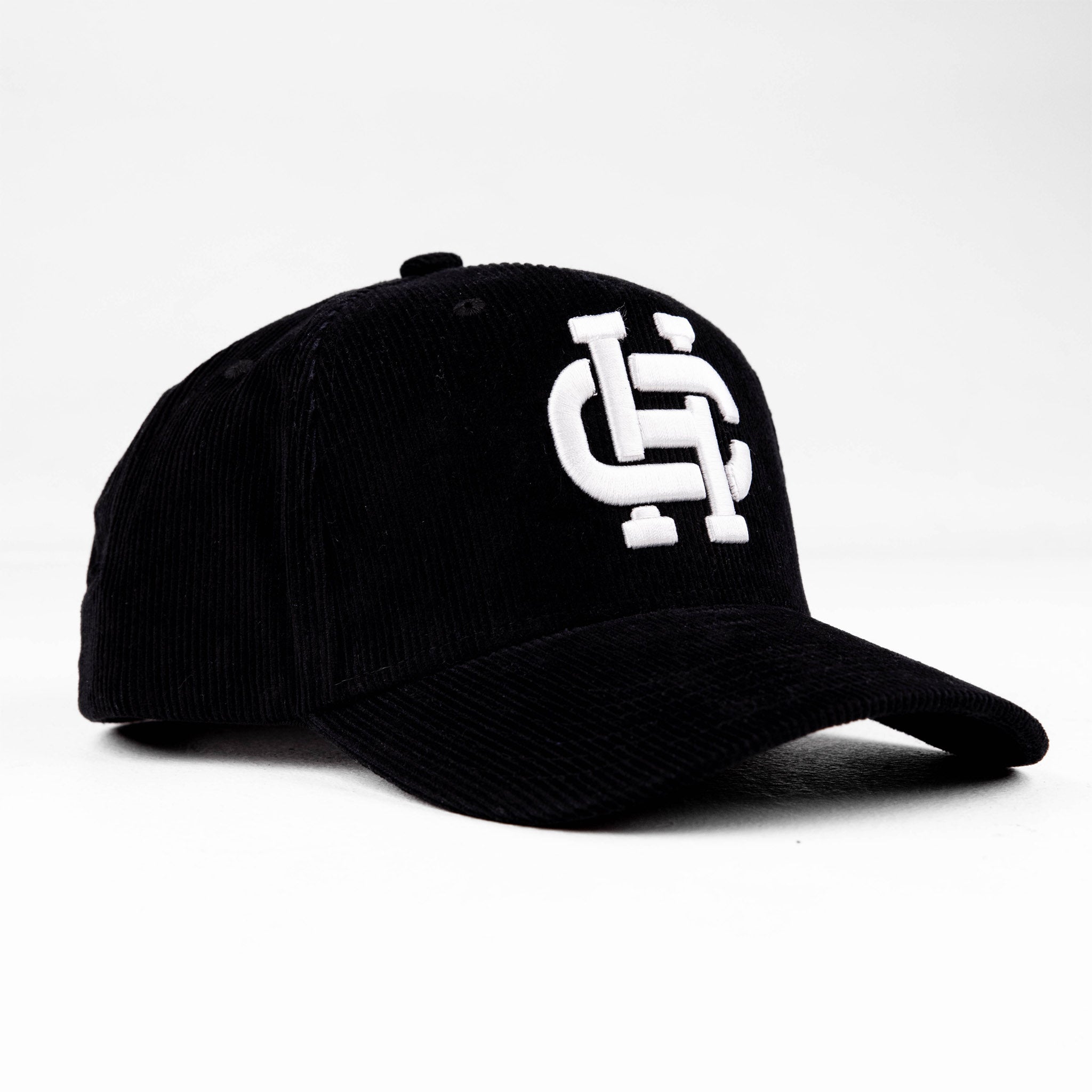 Common Hype Corduroy Monogram Hat Black