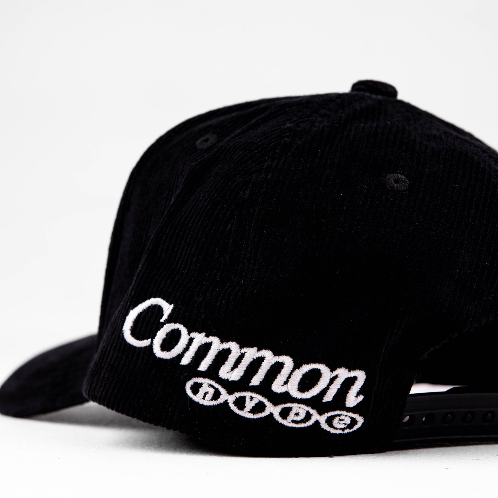 Common Hype Corduroy Monogram Hat Black