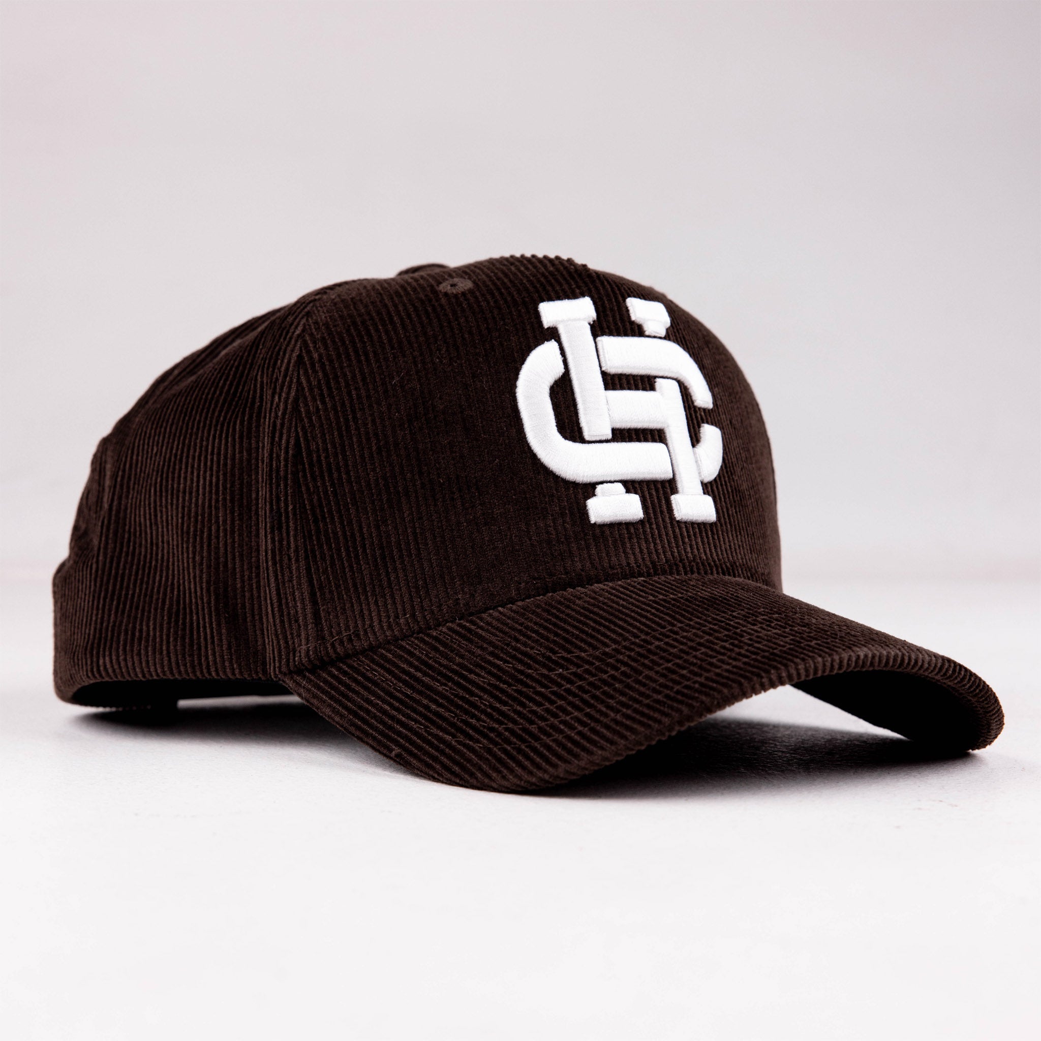 Common Hype Corduroy Monogram Hat Brown