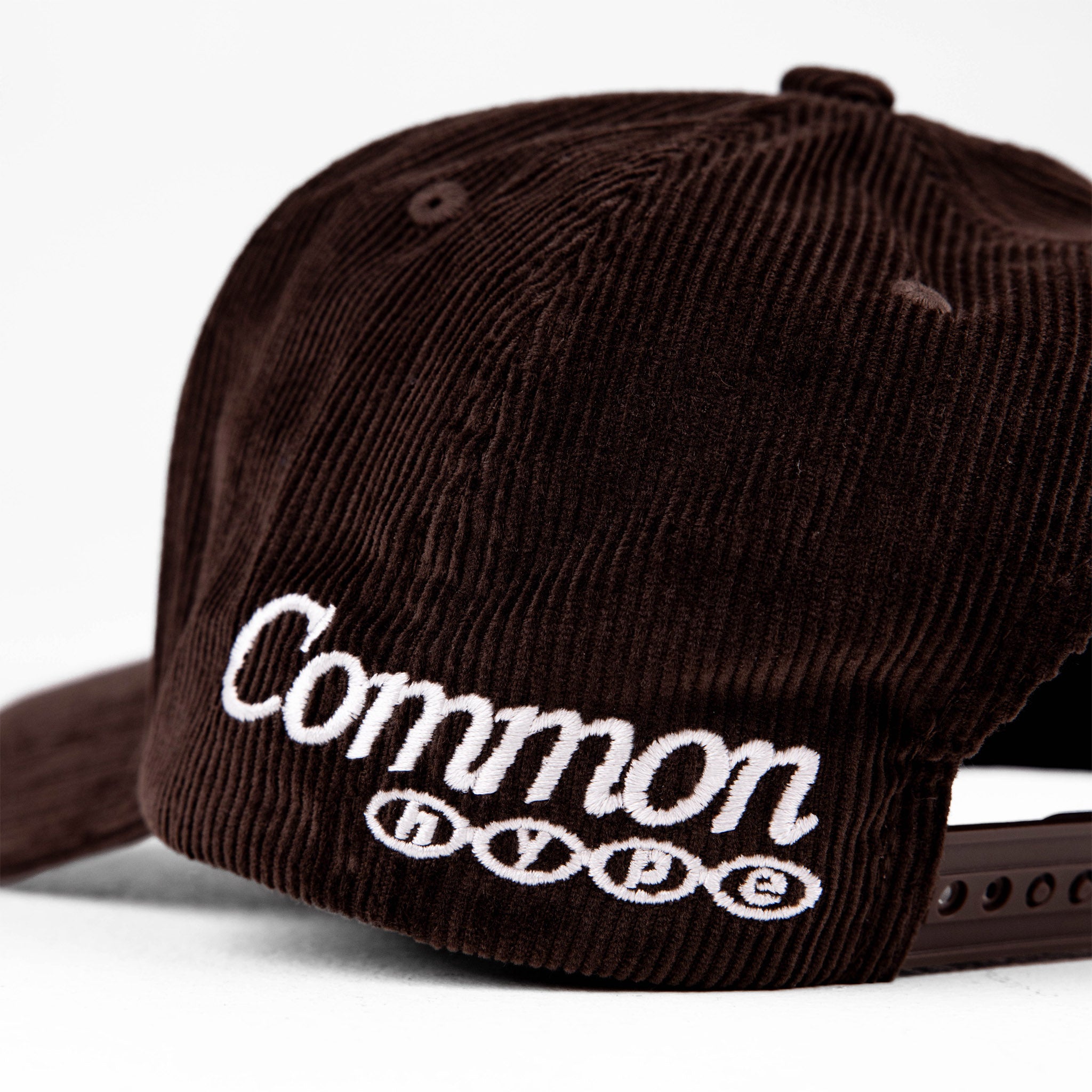 Common Hype Corduroy Monogram Hat Brown