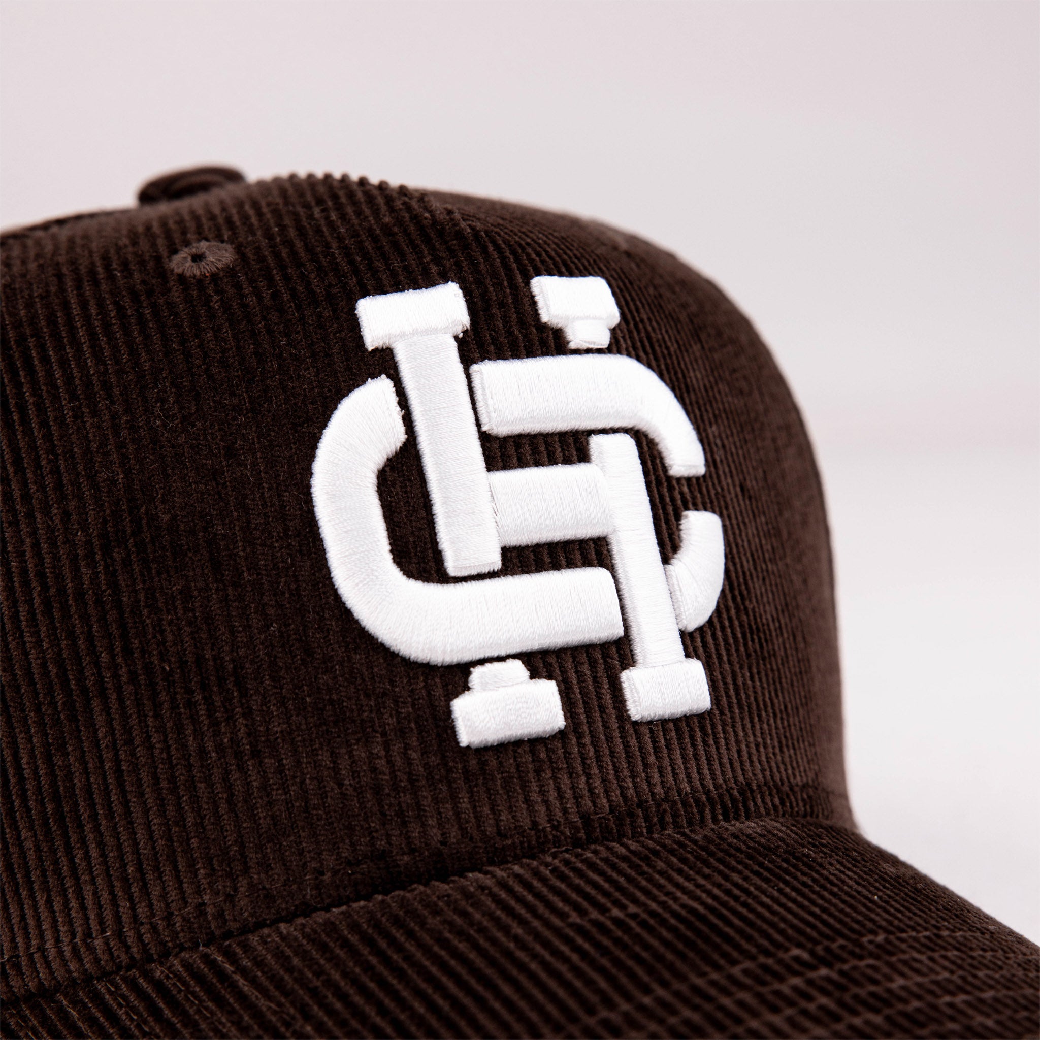 Common Hype Corduroy Monogram Hat Brown