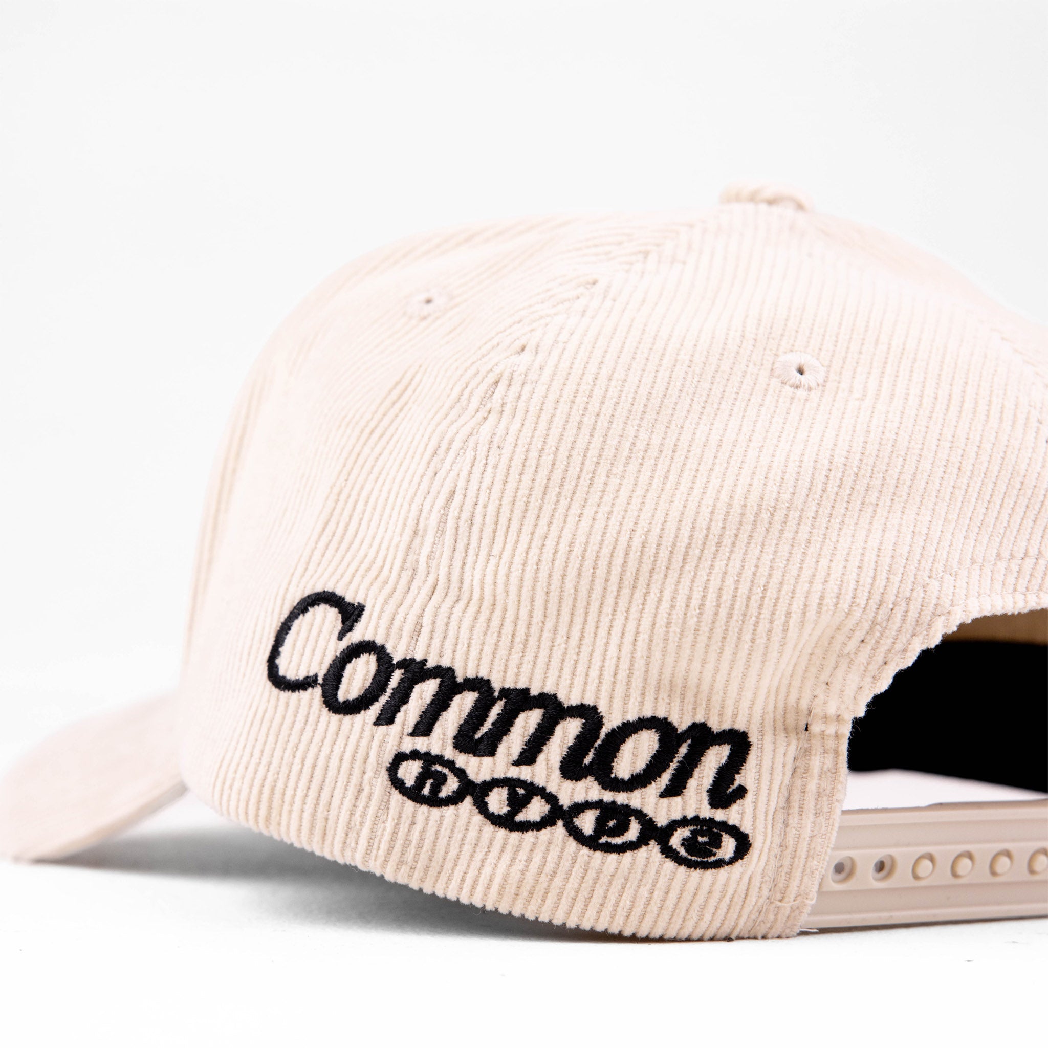 Common Hype Corduroy Monogram Hat Cream