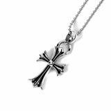 Chrome Hearts Silver Cross Bale Necklace Pendant