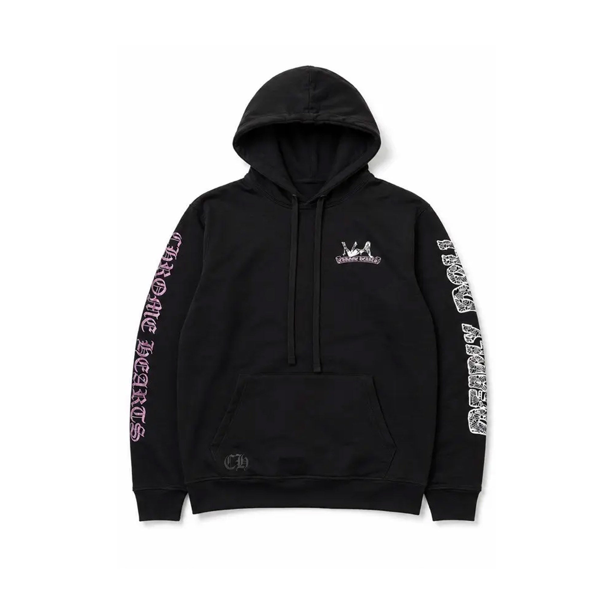 クロムハーツ　Vertical Logo パーカー ブルー ジップ Chrome Hearts Vertical Logo Zip Up Hooded Sweatshirt Black Blue (Therm