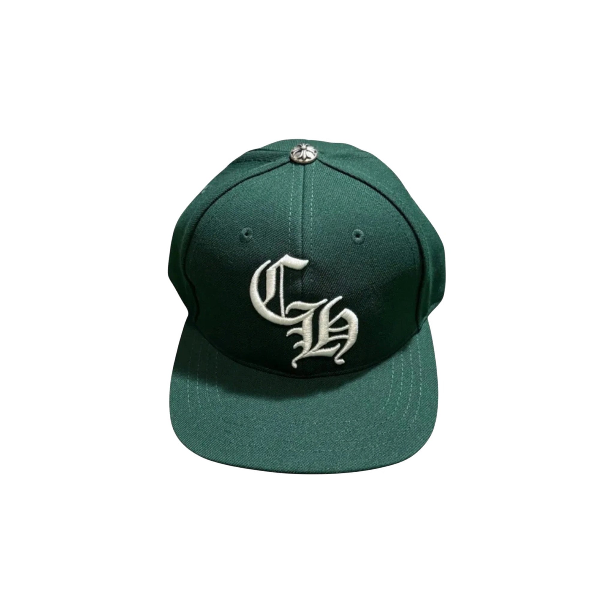 Chrome Hearts Essentials LA Exclusive Baseball Wool Cap Forest Green - Common Hype
