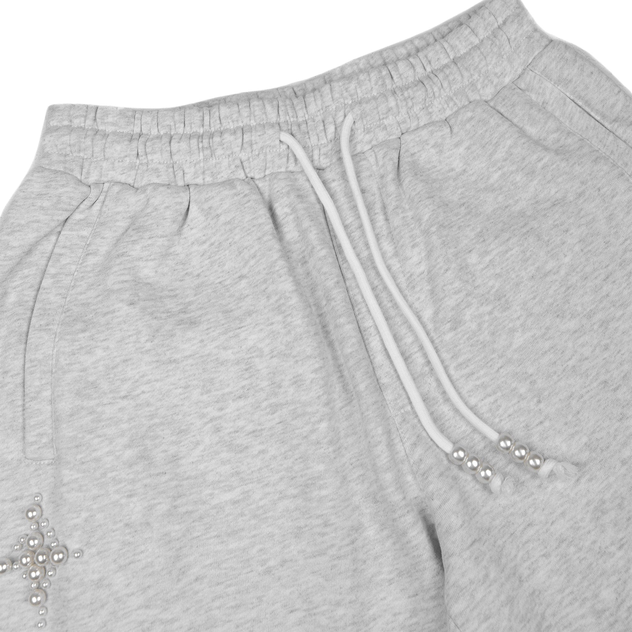 Commons Pearled Star Sweatshort Heather Grey - Common Hype