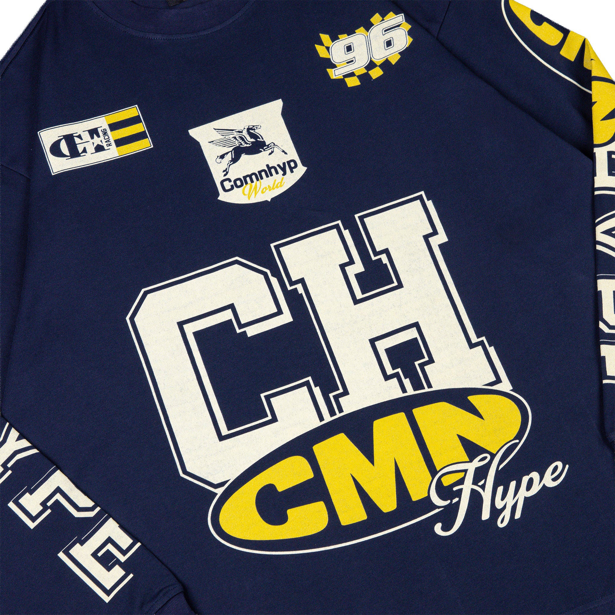 Common Hype Motorsport Long Sleeve Tee Navy