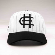 Common Hype Pinstripe Snapback Hat White - Common Hype