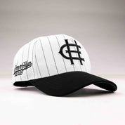 Common Hype Pinstripe Snapback Hat White - Common Hype