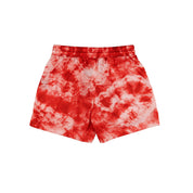 Common Hype Aura Tie Dye Mesh Short Crimson