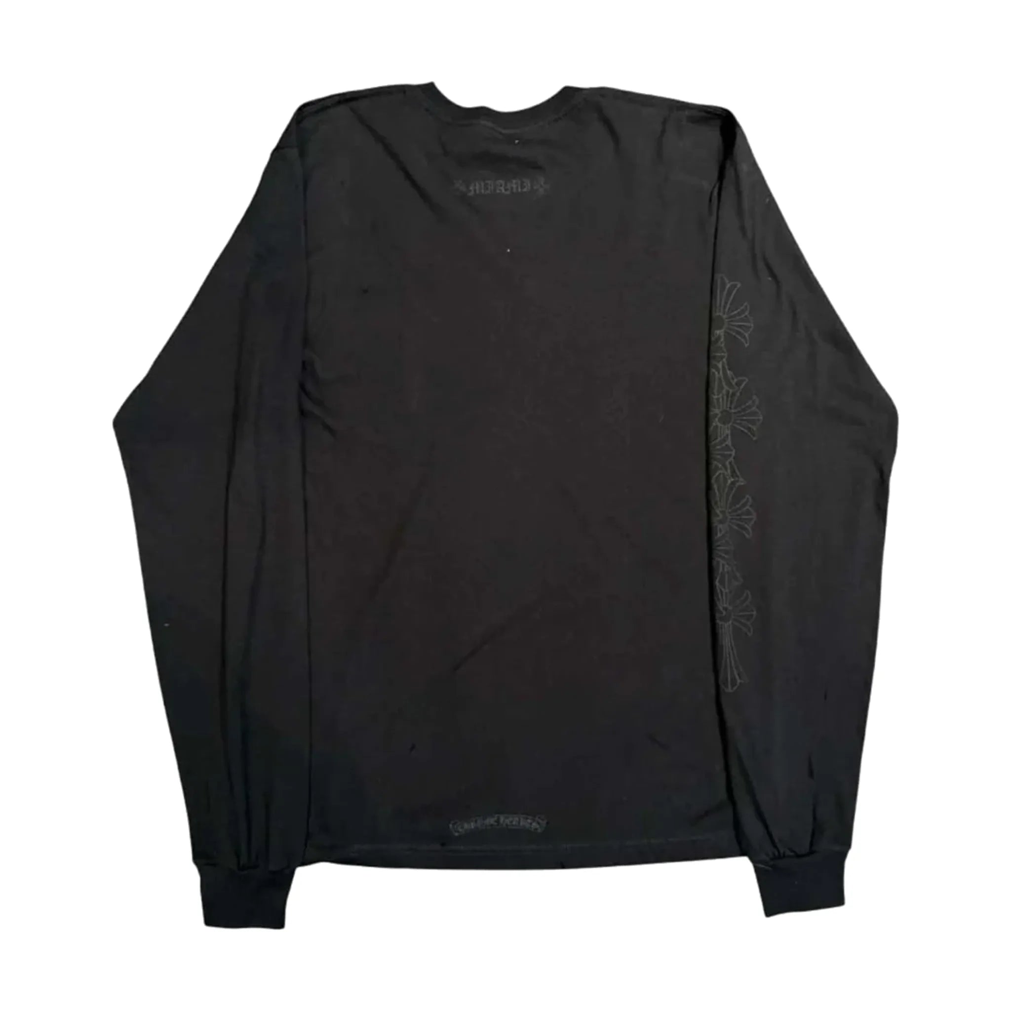 Chrome Hearts 'Black' Miami Exclusive Cemetery Vertical Logo Longsleeve Tee