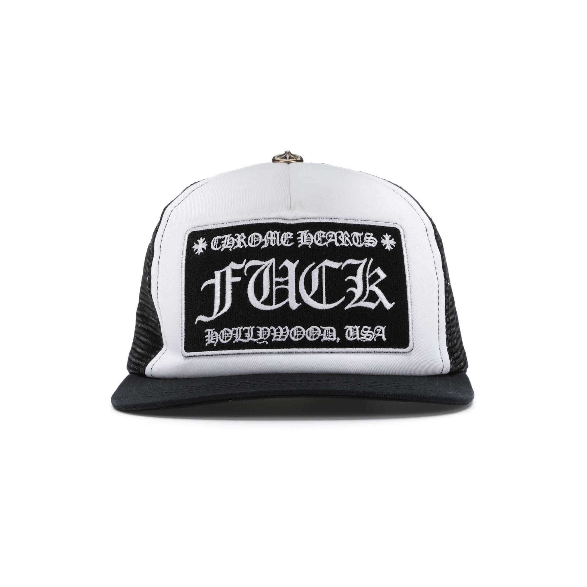Chrome Hearts Hollywood CH Trucker Hat in Black / White - Chrome Hearts Chrome Hearts Hollywood CH Trucker Hat in Black / White - Chrome Hearts