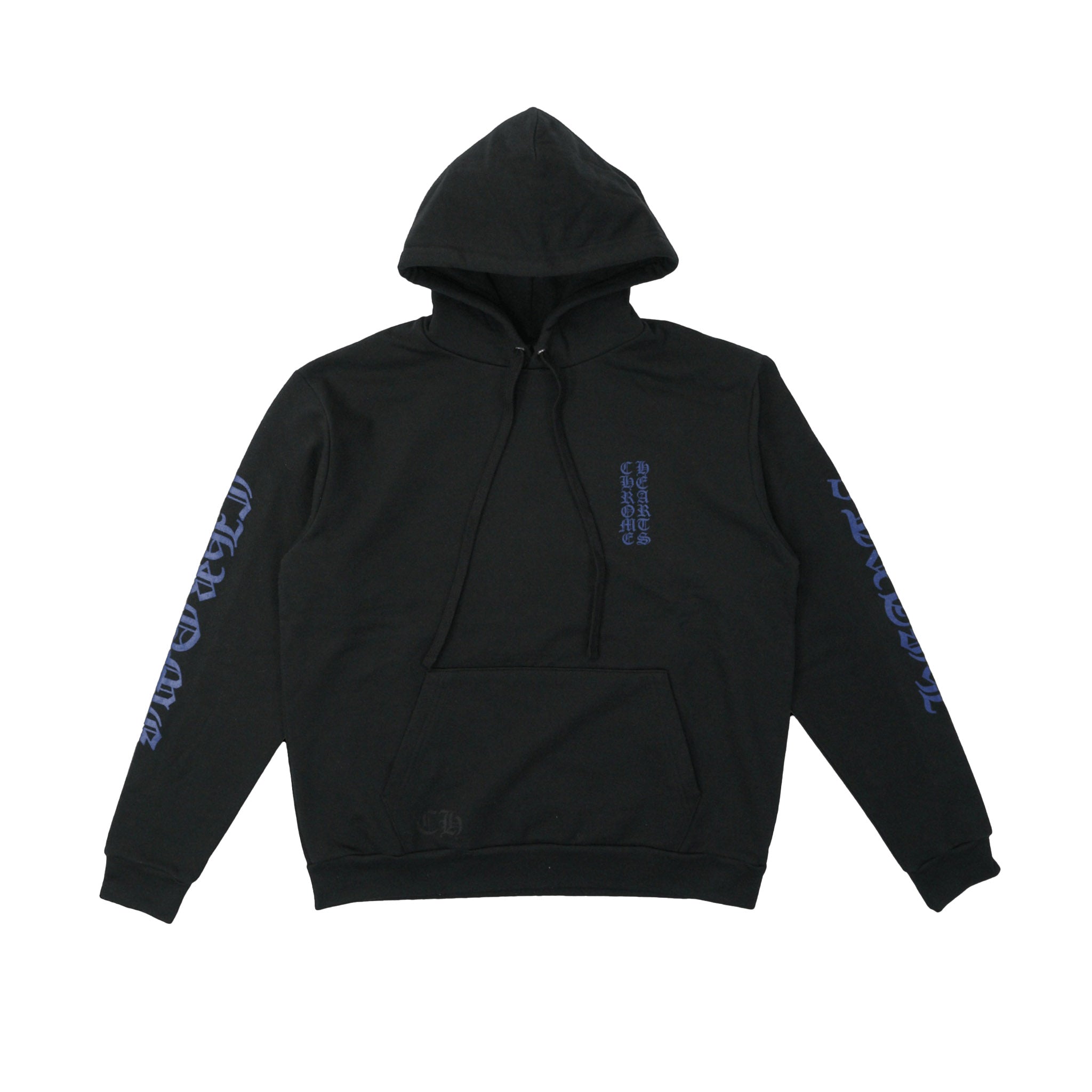 Chrome Hearts Black/Blue Vertical Logo Hoodie