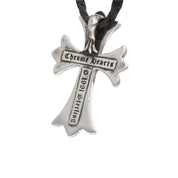 Chrome Hearts Small CH Cross Silver Necklace