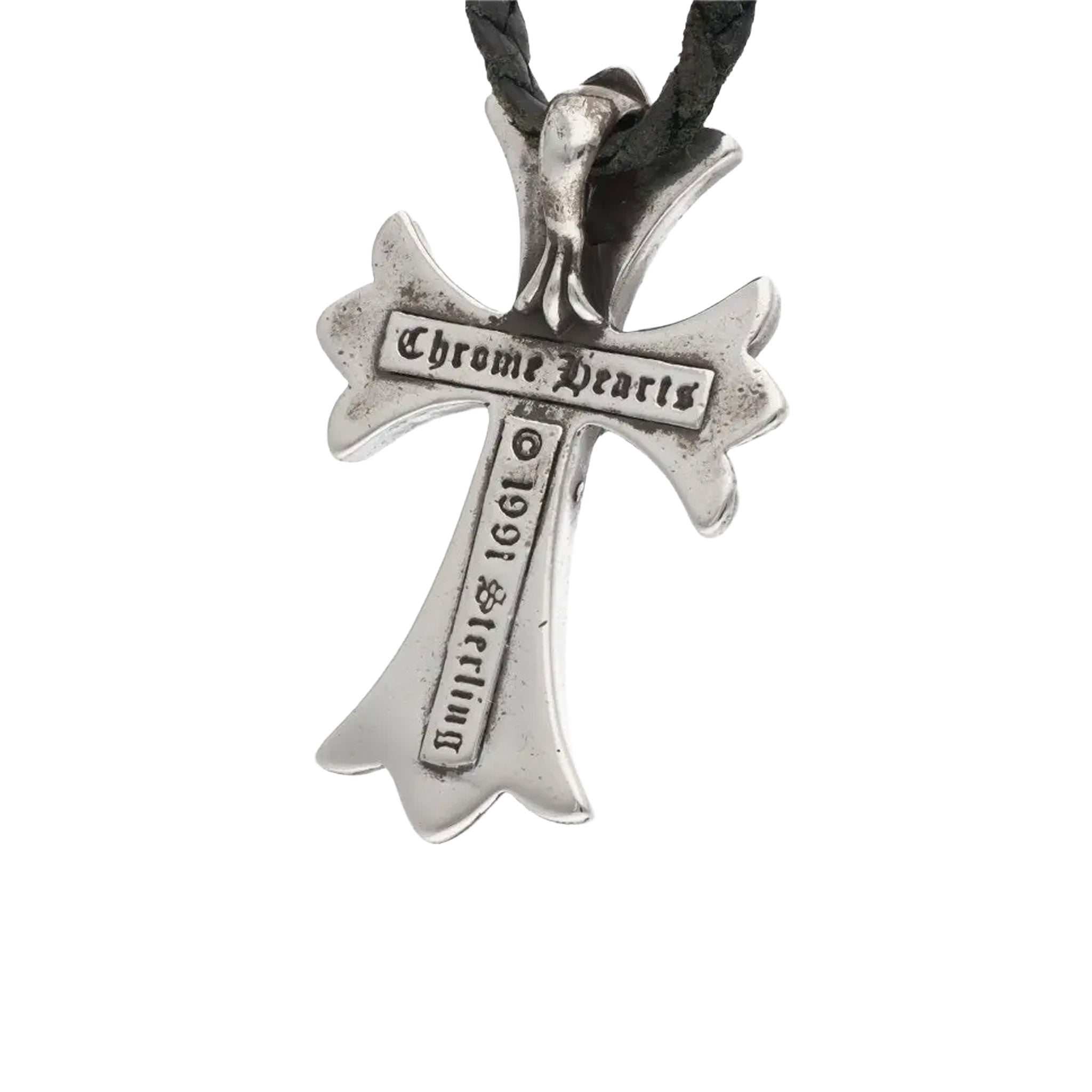Chrome Hearts Small CH Cross Silver Necklace