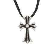 Chrome Hearts Small CH Cross Silver Necklace