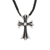 Chrome Hearts Small CH Cross Silver Necklace
