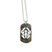 Chrome Hearts Silver Vine Dagger Cutout Dog Tag Pendant