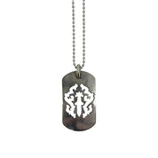 Chrome Hearts Silver Vine Dagger Cutout Dog Tag Pendant