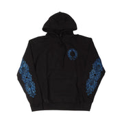 Chrome Hearts Friends and Family Horseshoe Logo Hoodie Blue Glitter