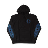 Chrome Hearts Friends and Family Horseshoe Logo Hoodie Blue Glitter