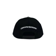 Chrome Hearts Cross Waxed Denim Baseball Cap Black - Common Hype