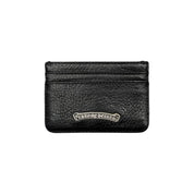 Chrome Hearts Leather Dagger Scroll Card Holder Black