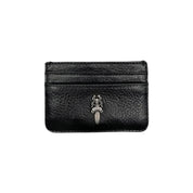 Chrome Hearts Leather Dagger Scroll Card Holder Black