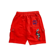 Chrome Hearts Matty Boy Red Spark Cargo Shorts